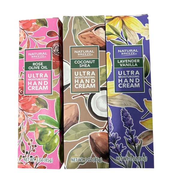 natural breeze Other - Hand Cream Trio - Rose, Coconut, Lavender